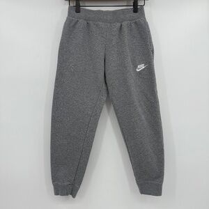 Nike Sportswear Club Fleece Joggers Youth Girl Medium Gray Sweatpants DC7207